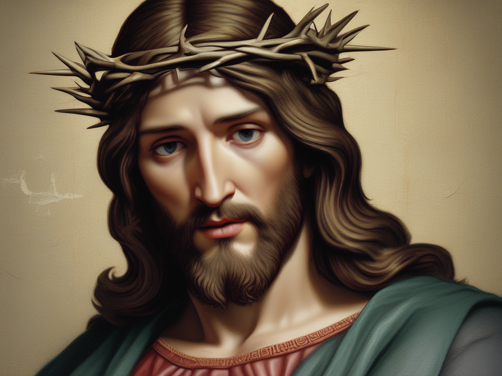 Historic Illustration of Jesus with the Crown of Thorns from 1885 Bible Now Available